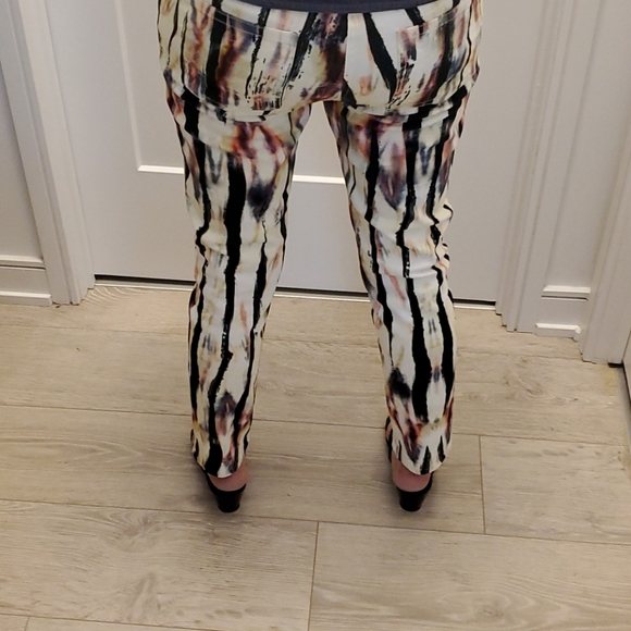 Nicole Miller Artelier Multicolour stretch denim pants - Picture 7 of 8